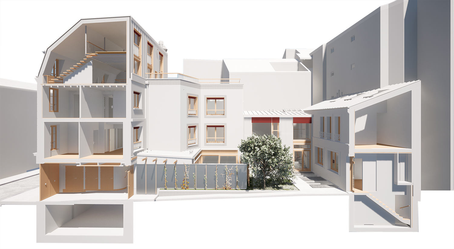 RESTRUCTURATION 5 LOGEMENTS ET UNE BOUTIQUE